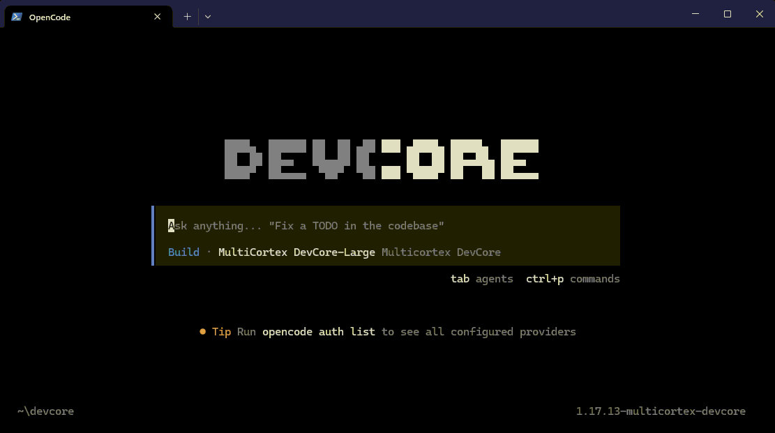 Run Devcore command